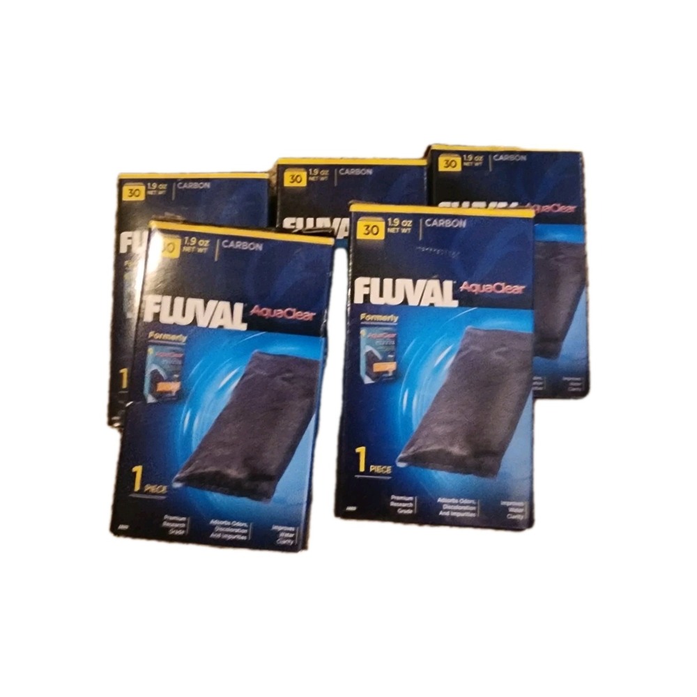 Fluval Aqua Clear Foam -‎ Ammonia Remover - Carbon 30 Gal Lot Of 13 Boxes